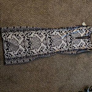 Black and white dress fitted